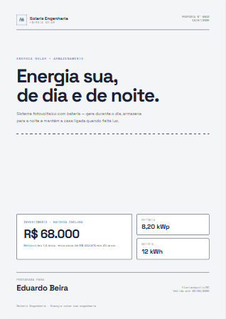 Template de proposta Blueprint Indigo — Técnico, índigo, ar de engenharia