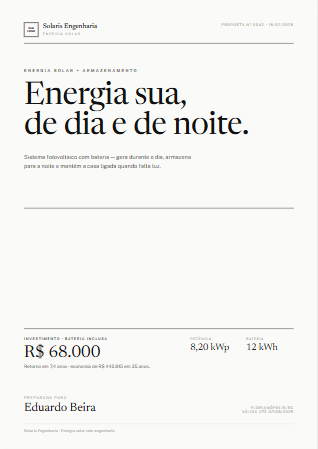 Template de proposta Monochrome Ink — Preto e branco, tipografia forte