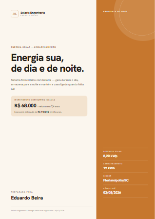 Template de proposta IonLuz — Âmbar quente, moderno e acolhedor